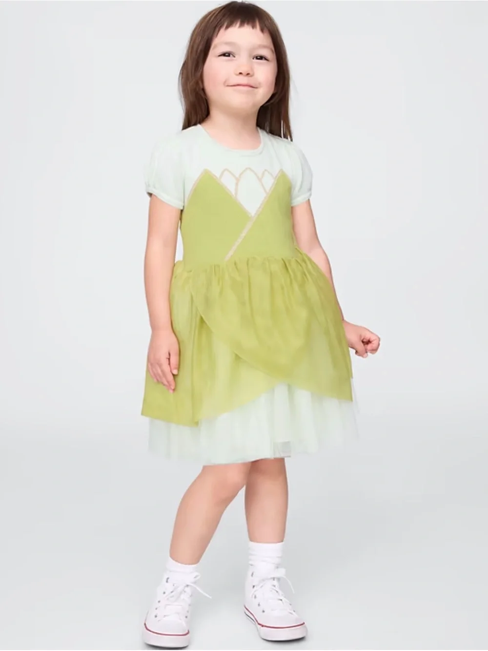 Gap × Disney Toddler Tiana Tulle Princess Dress Costume Dress-Up Size 5 NEW